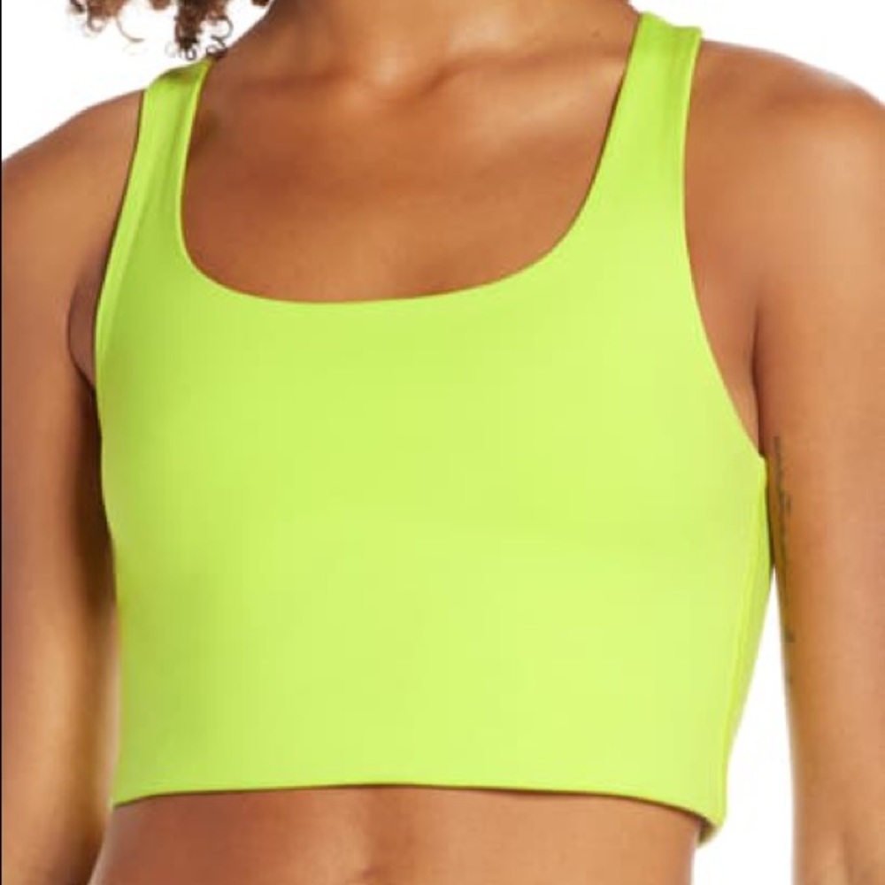 Girlfriend Collective Paloma Bra Tank Lime Green